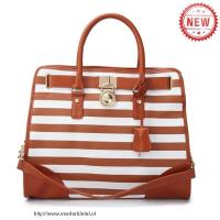 michael kors striped lock groot bruin bakken Teller Echte ib8ck836